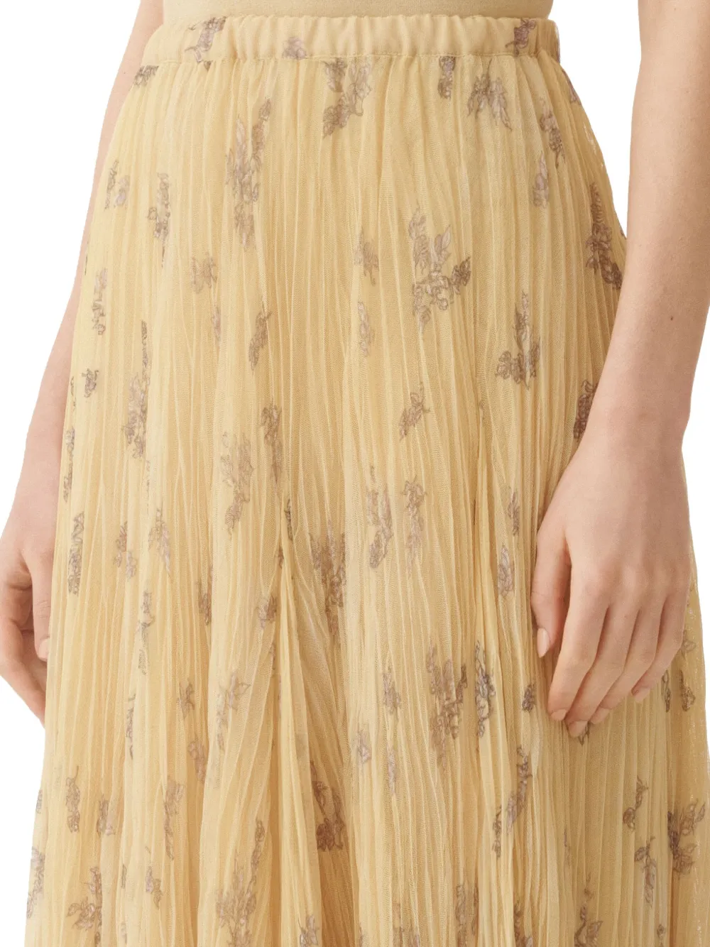 Fabiana Filippi Midi-jurk met bloemenprint Geel