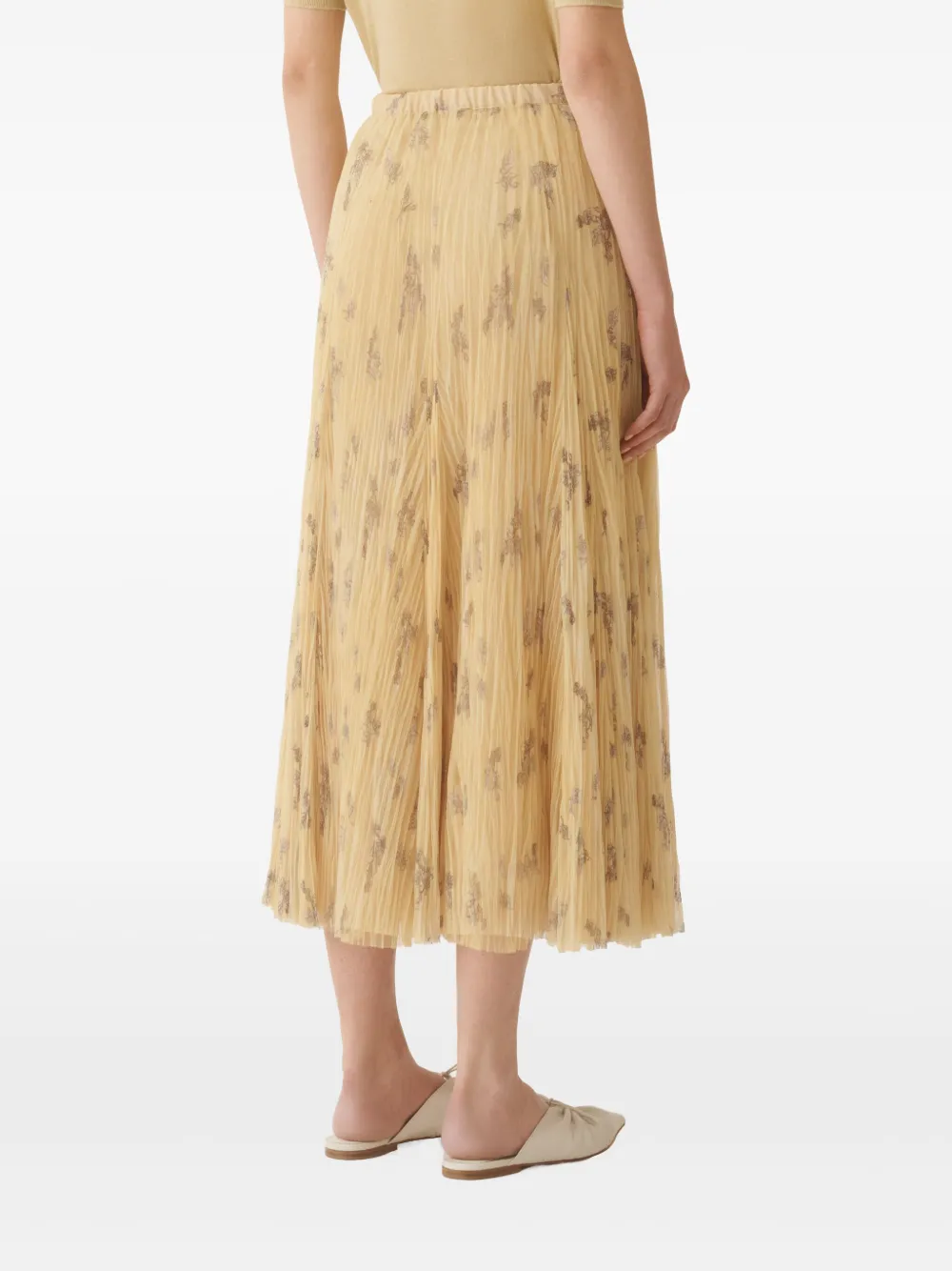 Fabiana Filippi Midi-jurk met bloemenprint Geel
