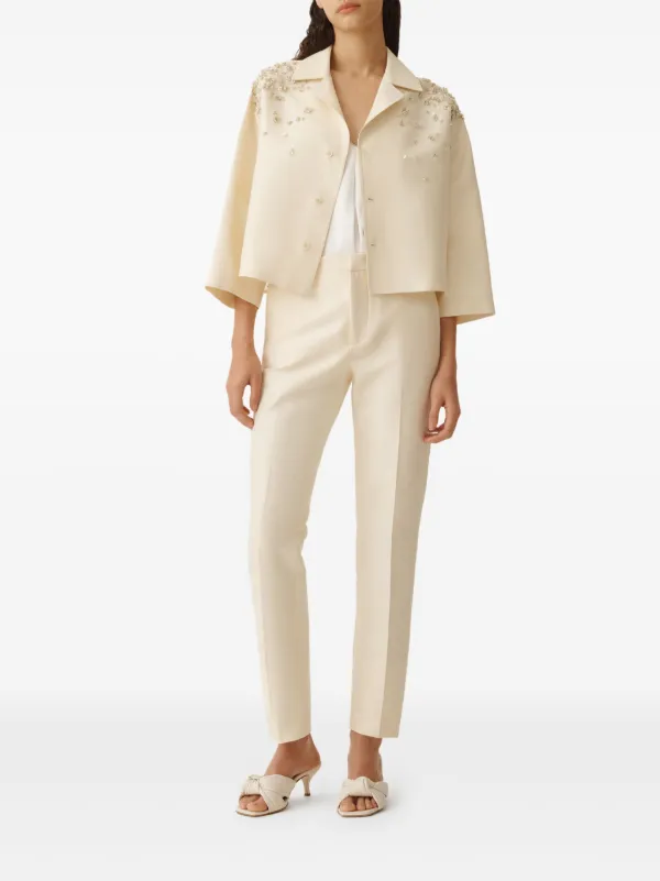 Fabiana Filippi Pearl Detailing Jacket | White | FARFETCH GR