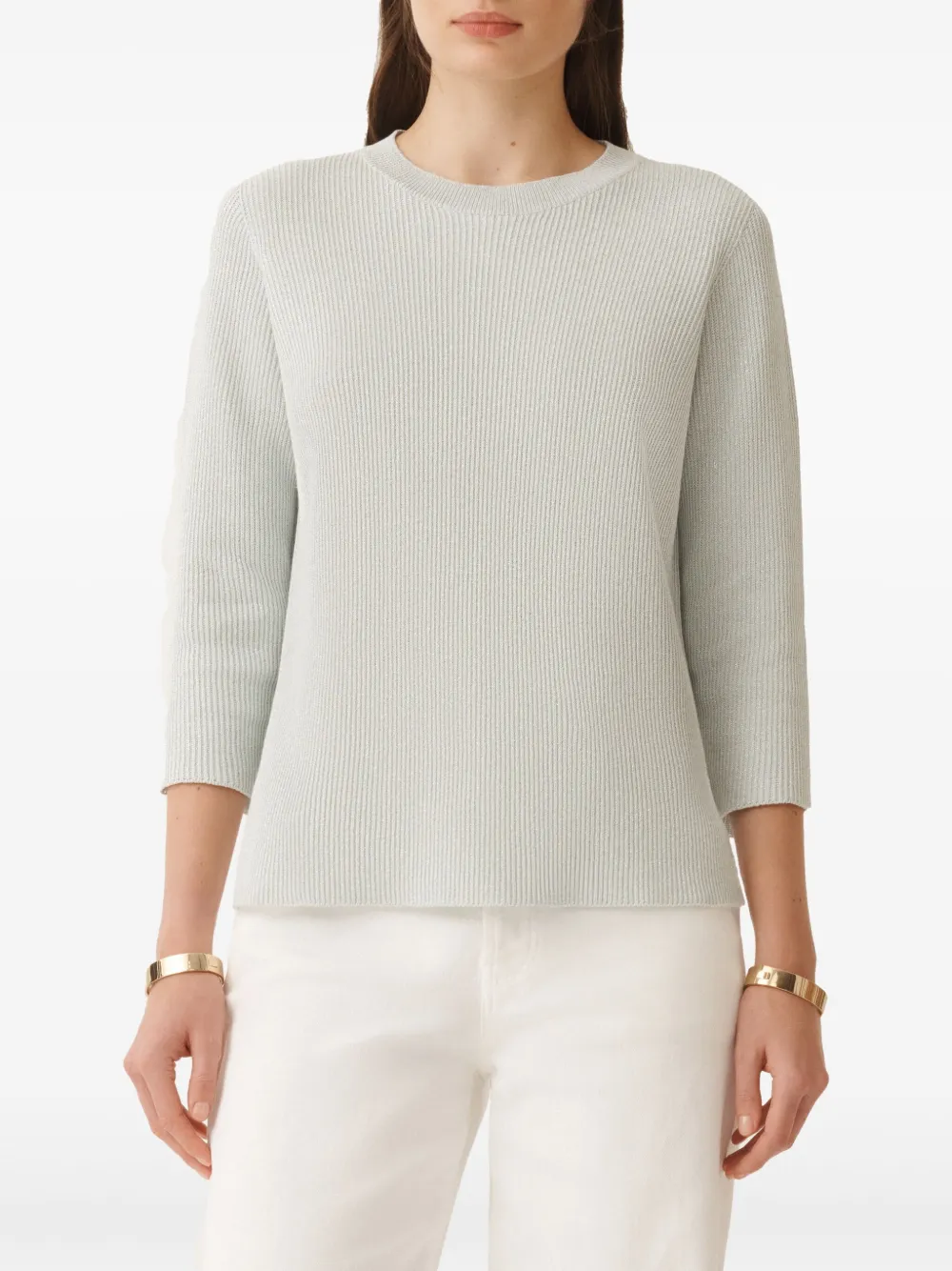 Fabiana Filippi Geribbelde sweater Grijs