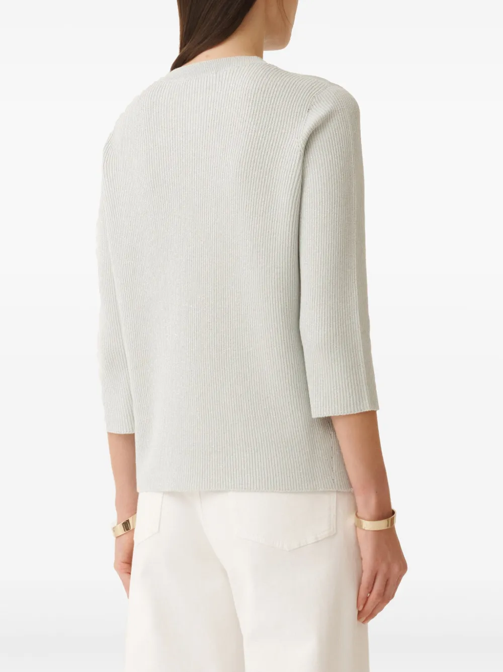 Fabiana Filippi Geribbelde sweater Grijs