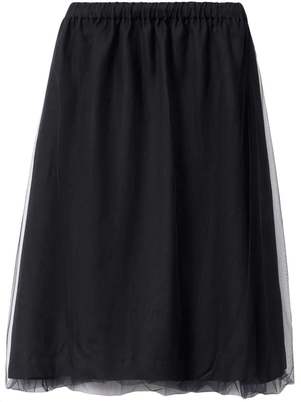 Fabiana Filippi tulle-overlay midi skirt Zwart