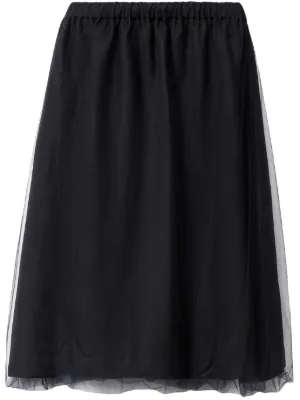 スカート FABIANA FILIPPI Woman Skirt Black PLD265F288L176 825 Tulle midi skirt, black for Women | Fabiana Filippi®