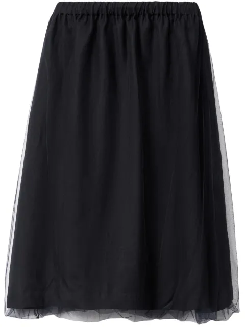 Fabiana Filippi tulle-overlay midi skirt