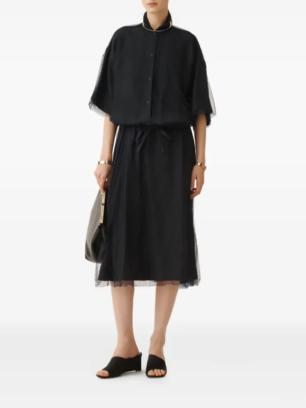 Fabiana Filippi チュールオーバーレイ スカート | ブラック | FARFETCH JP