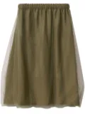 Fabiana Filippi tulle-overlay midi skirt - Green