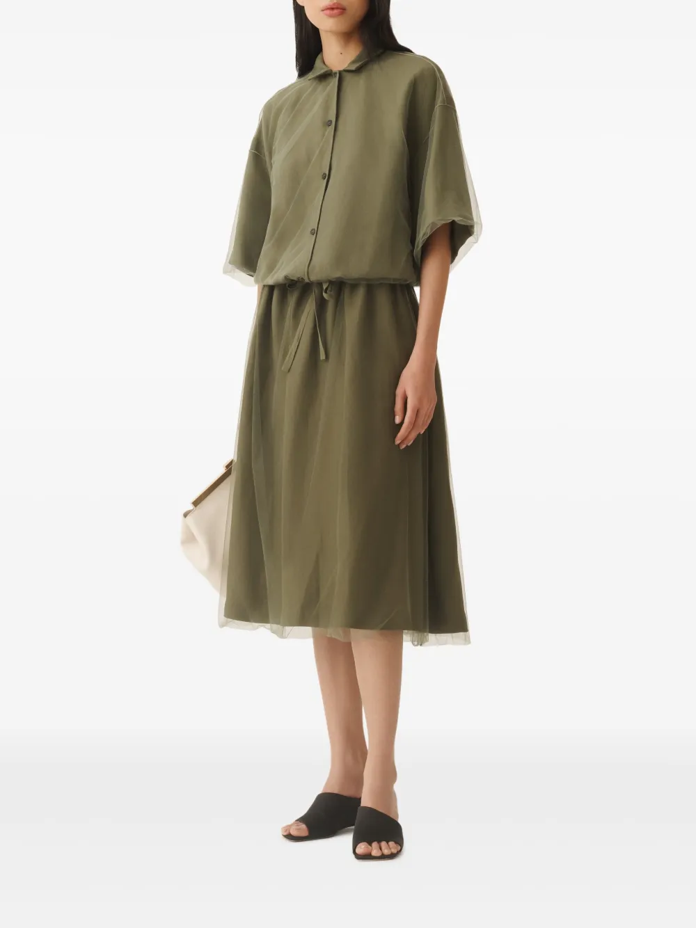 Fabiana Filippi Rok met tule - Groen