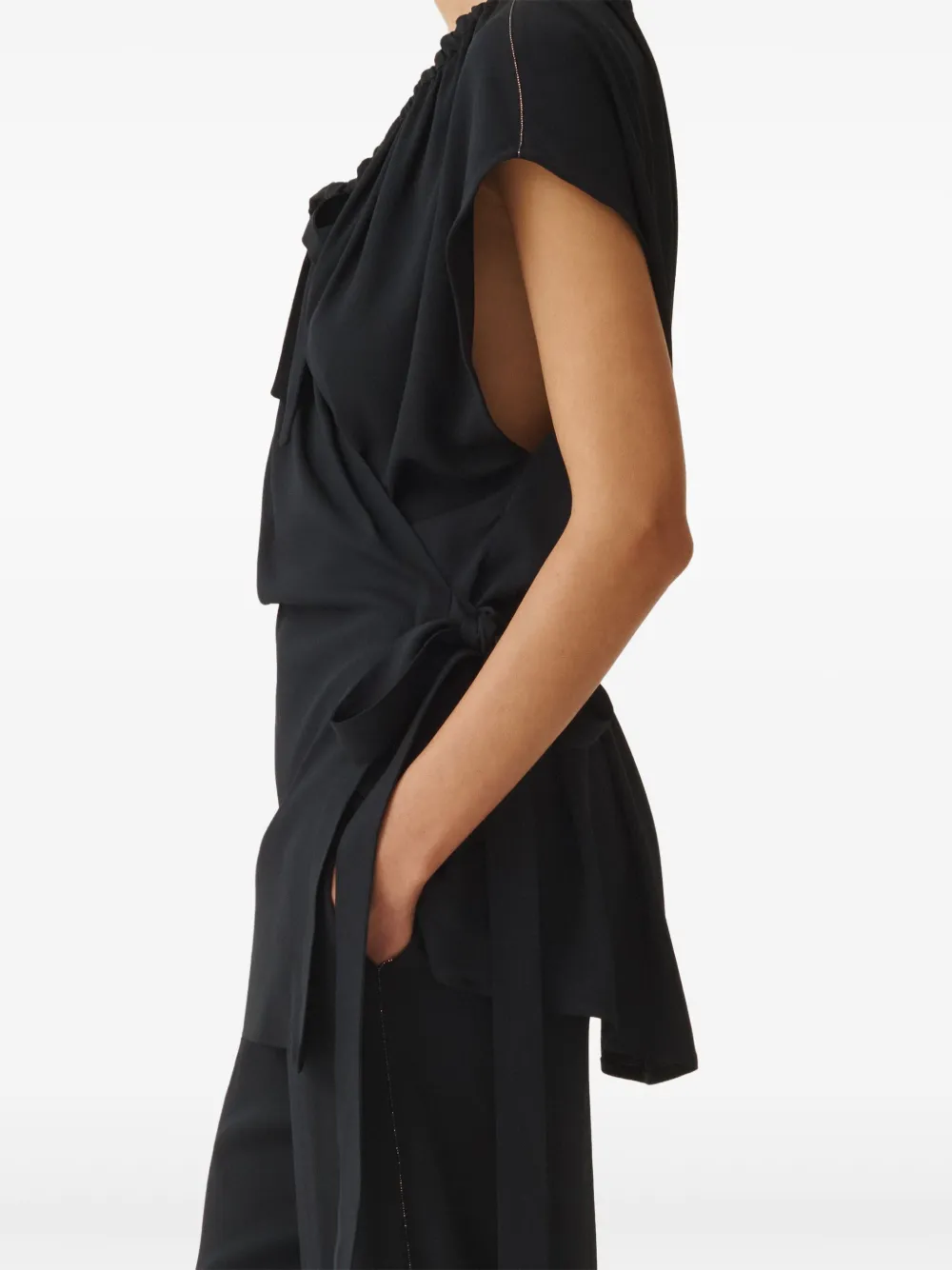 FABIANA FILIPPI WRAP DESIGN BLOUSE