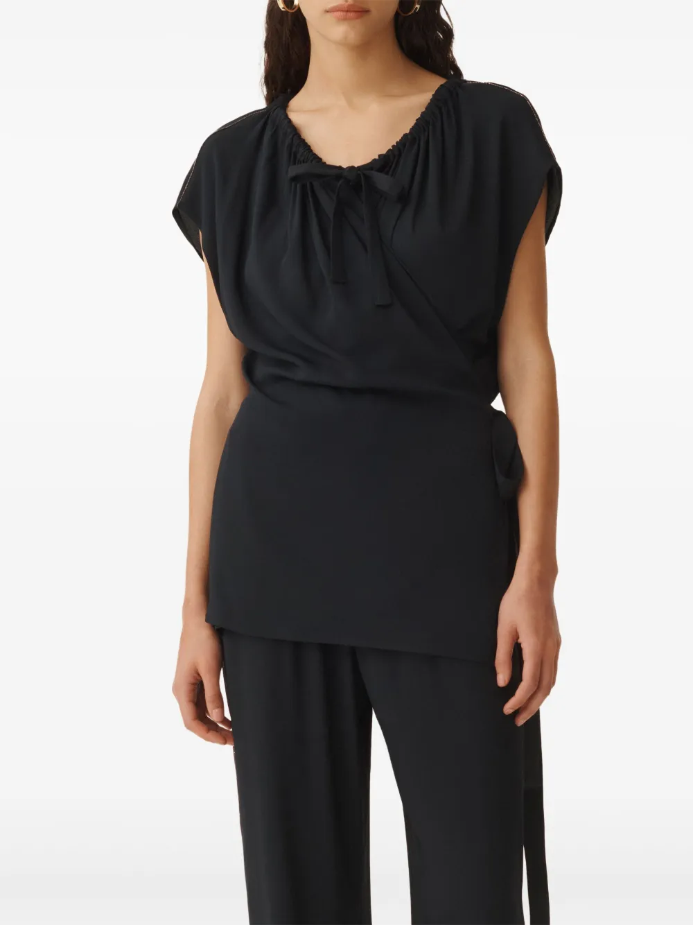 FABIANA FILIPPI WRAP DESIGN BLOUSE