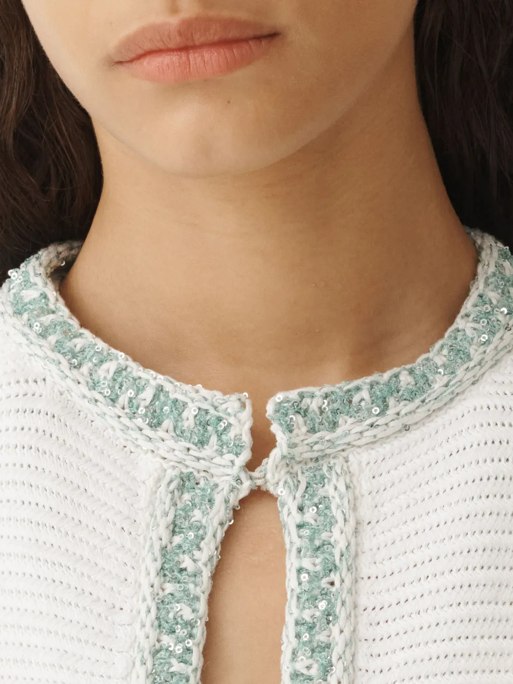 Fabiana Filippi Sequin-embellishment Jacket In White