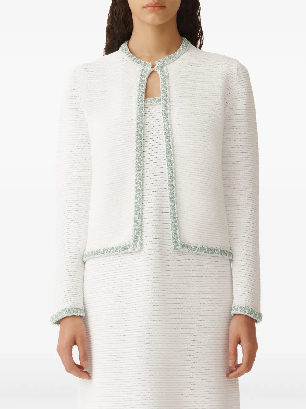 Fabiana Filippi Sequin-embellishment Jacket In White