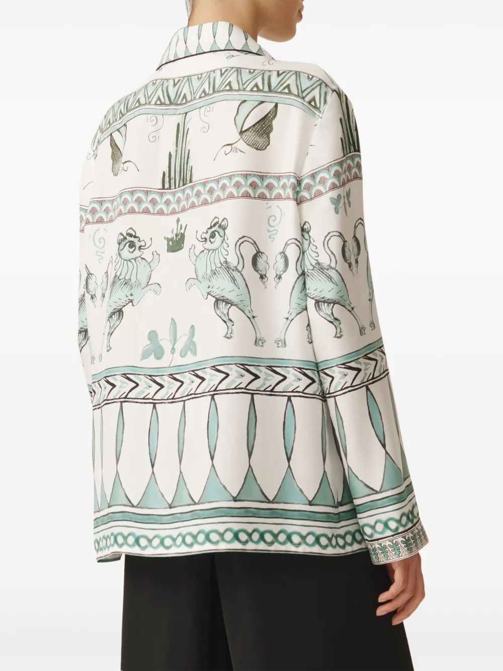 Fabiana Filippi Overhemd met grafische print Wit