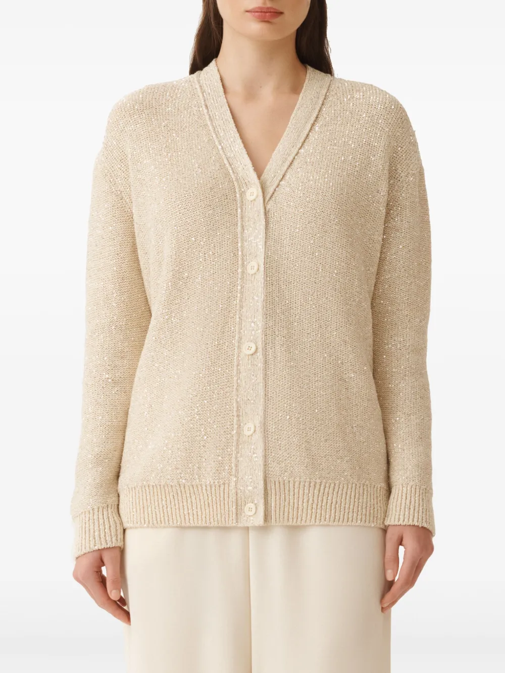Fabiana Filippi Vest met pailletten Bruin