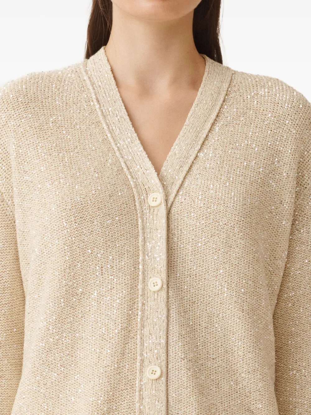 Fabiana Filippi Vest met pailletten Bruin