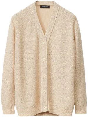 243 ファビアナフィリッピ リネン ニット ロング カーディガン ラメ 243 ファビアナフィリッピ リネン ニット ロング カーディガン ラメ