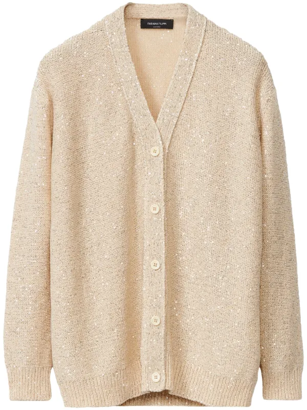 専用 ファビアナフィリッピ　スパンコール カーディガン Fabiana Filippi スパンコール カーディガン | ニュートラル | FARFETCH JP