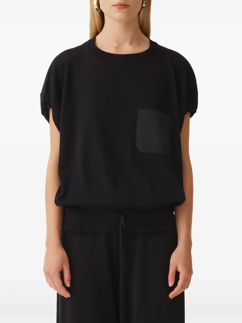 Fabiana Filippi T-shirt met geborduurd logo Zwart