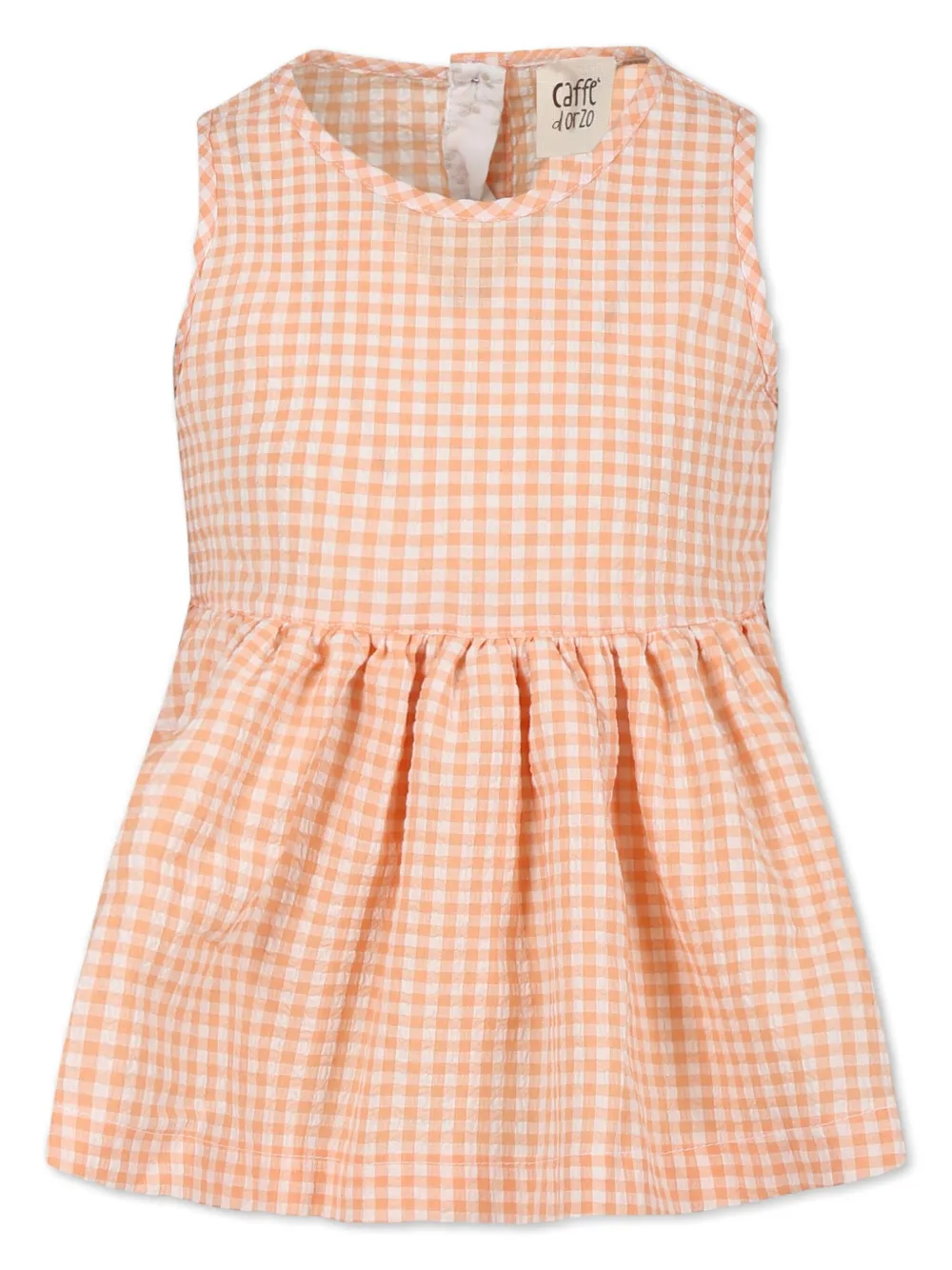 Caffe' D'orzo gingham-check blouse | Orange | Image 1