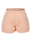 Caffe' D'orzo gingham-check shorts - Orange