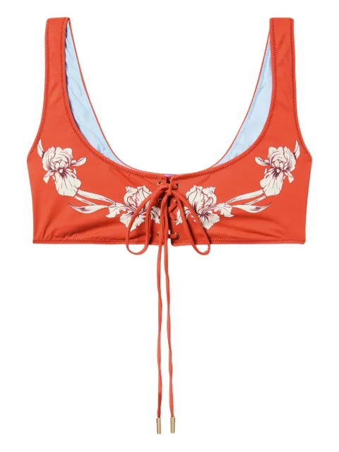 La DoubleJ top de bikini con estampado floral