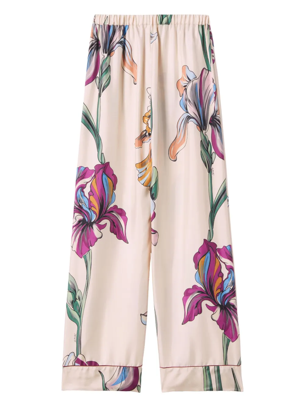 La DoubleJ Broek met bloemenprint Beige