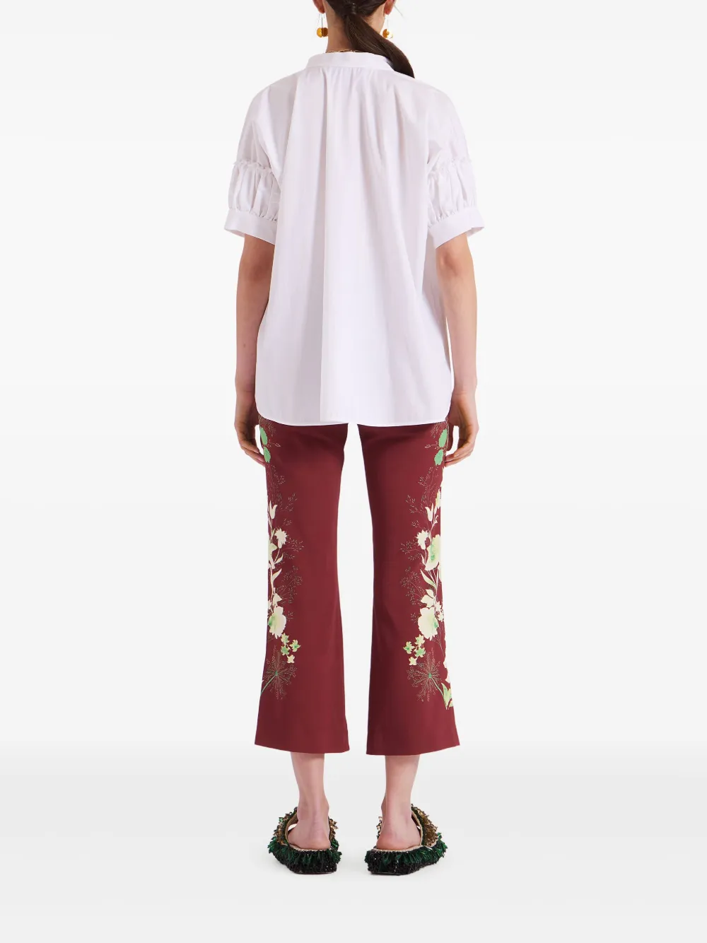 La DoubleJ Broek met print Rood