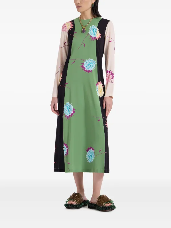 La DoubleJ Dresses Women - Long Sleeve Swing Dress Derby Place Multicolor XL 96% Viscose 4%Elastane