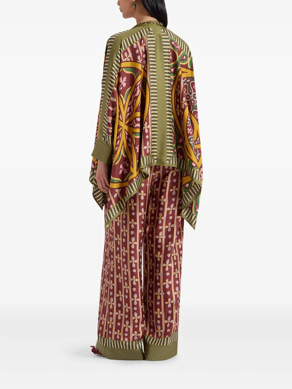 La DoubleJ Palazzo broek met print Rood