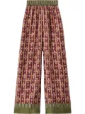 La DoubleJ graphic-print palazzo pants - Red