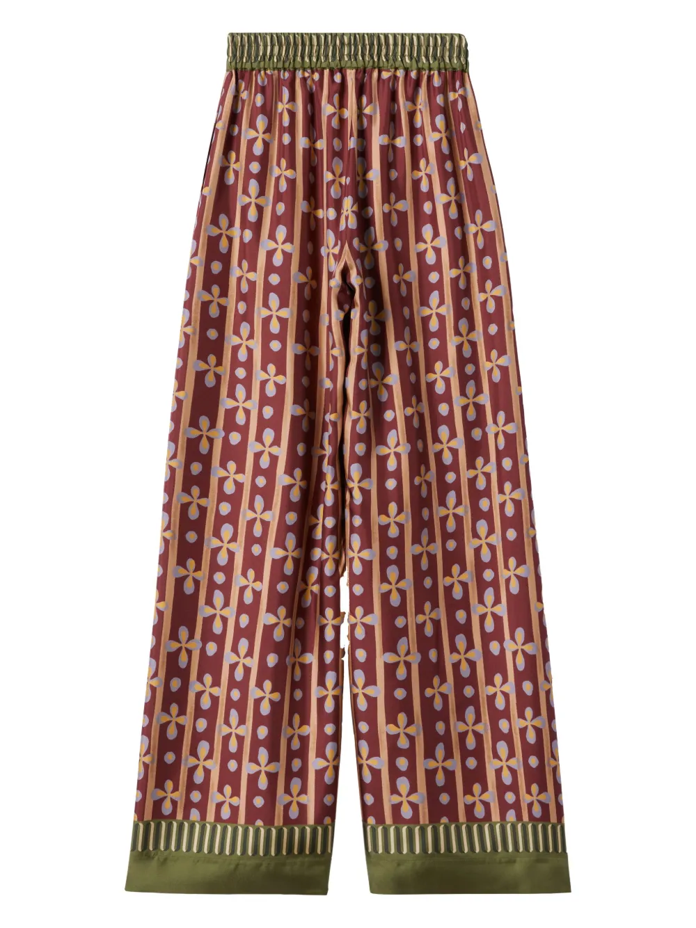 La DoubleJ Palazzo broek met print Rood