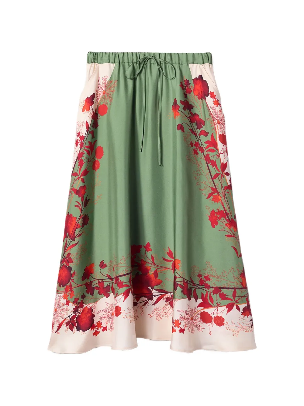 La DoubleJ Midi-rok met print GR08 WOODLAND PLACÉE