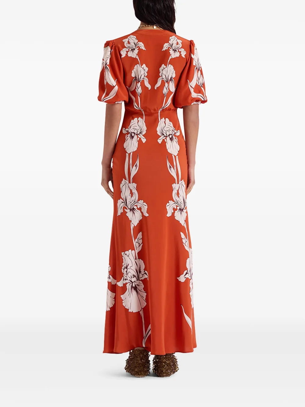 Shop La Doublej Marlene Midi Dress In Orange