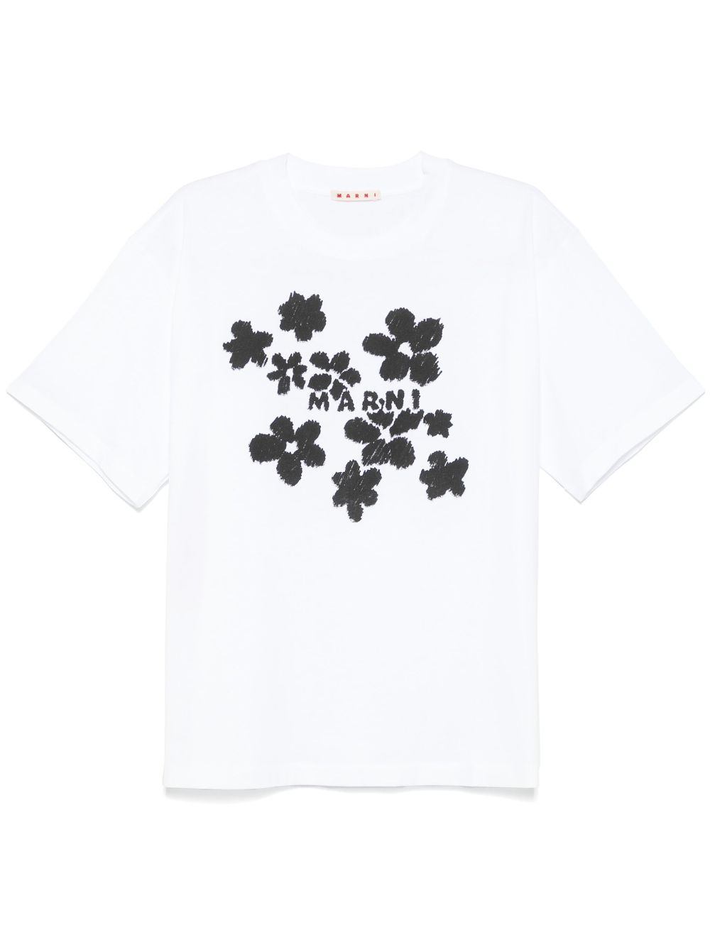 Marni floral-print T-shirt - White