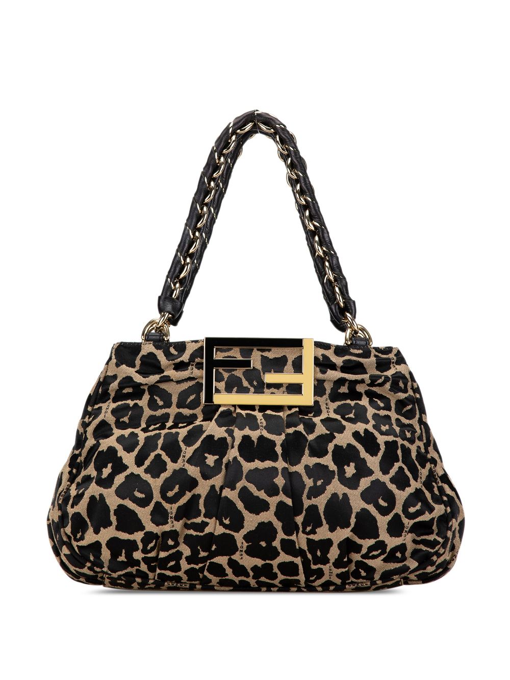 2000-2010 Small Canvas Leopard Mia Chain tote bag