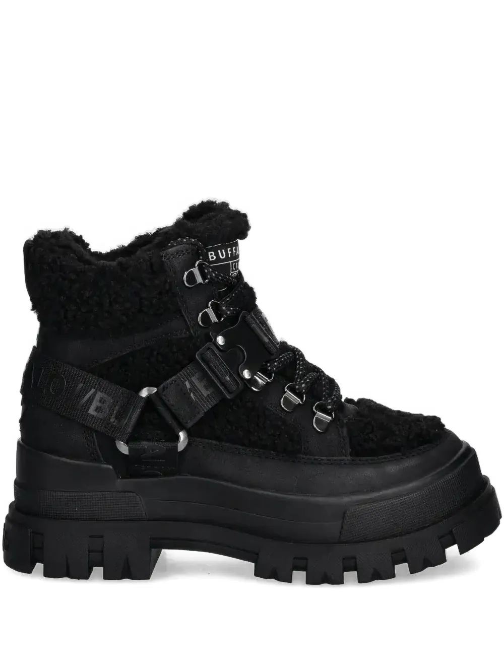 Buffalo chunky platform lace-up boots | Black | Image 1