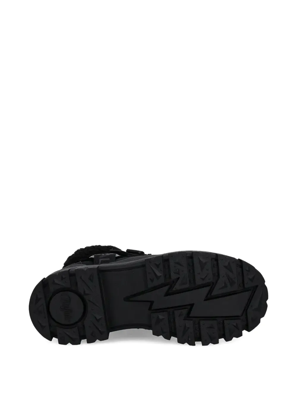 Buffalo chunky platform lace-up boots Black