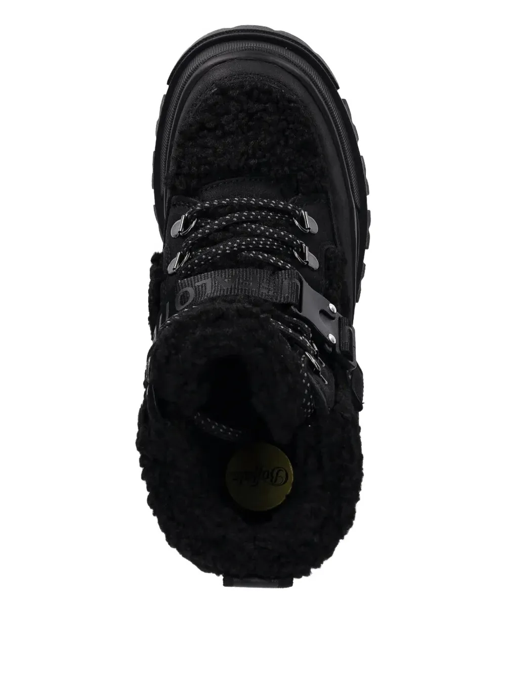 Buffalo chunky platform lace-up boots Black
