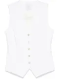 Eleventy V-neck waistcoat - White