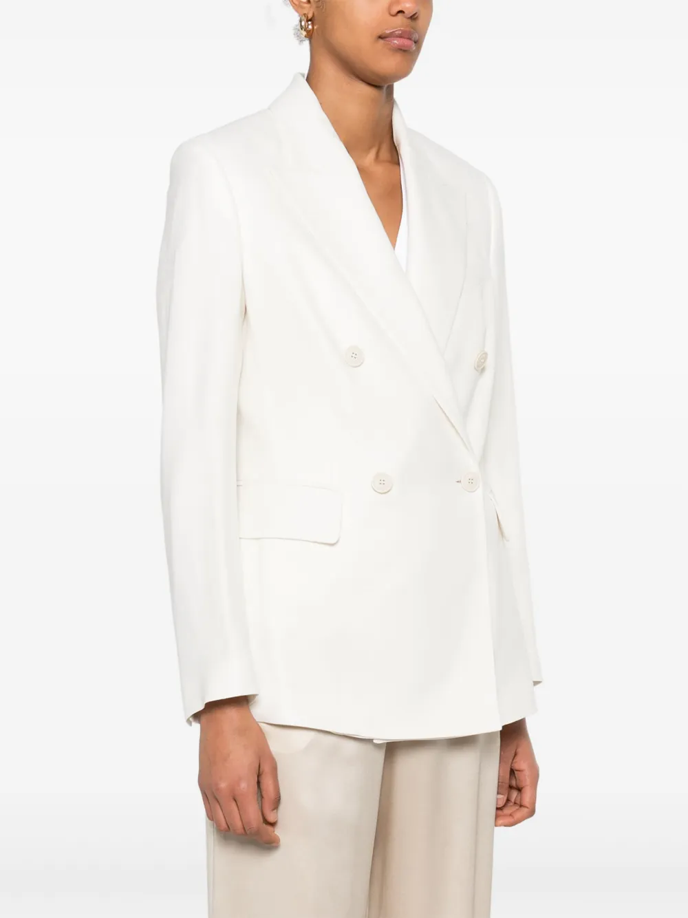 Eleventy Blazer met dubbele rij knopen Wit