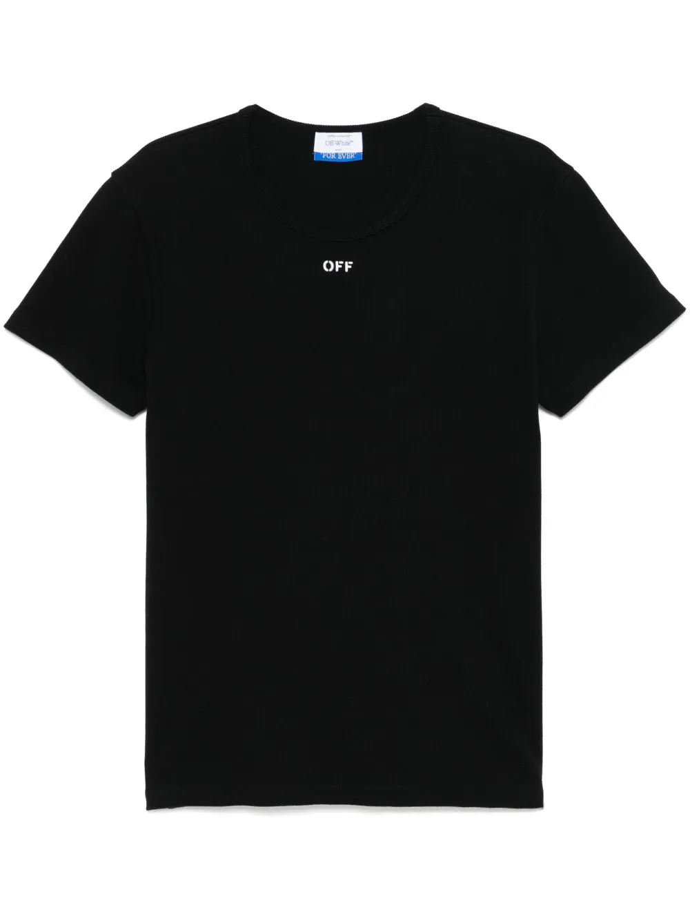 Off-White Off-stamp geribbeld T-shirt Zwart