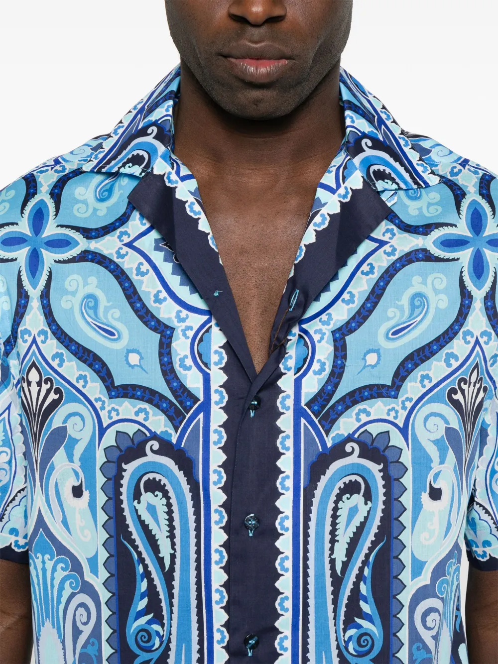 ETRO Overhemd met paisley-print Blauw