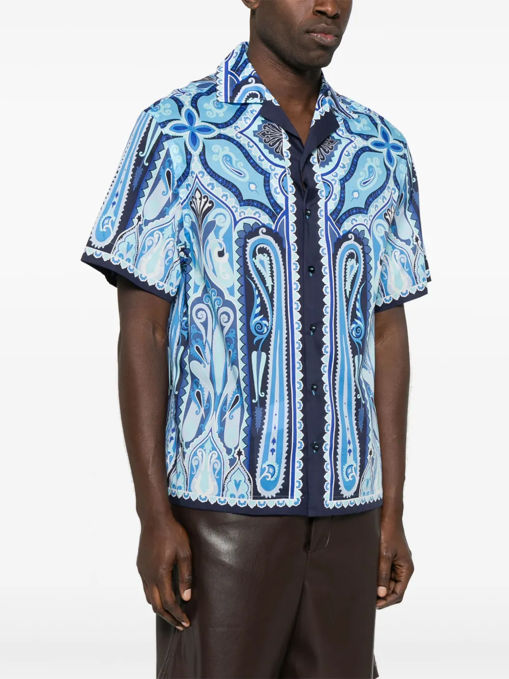 ETRO Overhemd met paisley-print Blauw