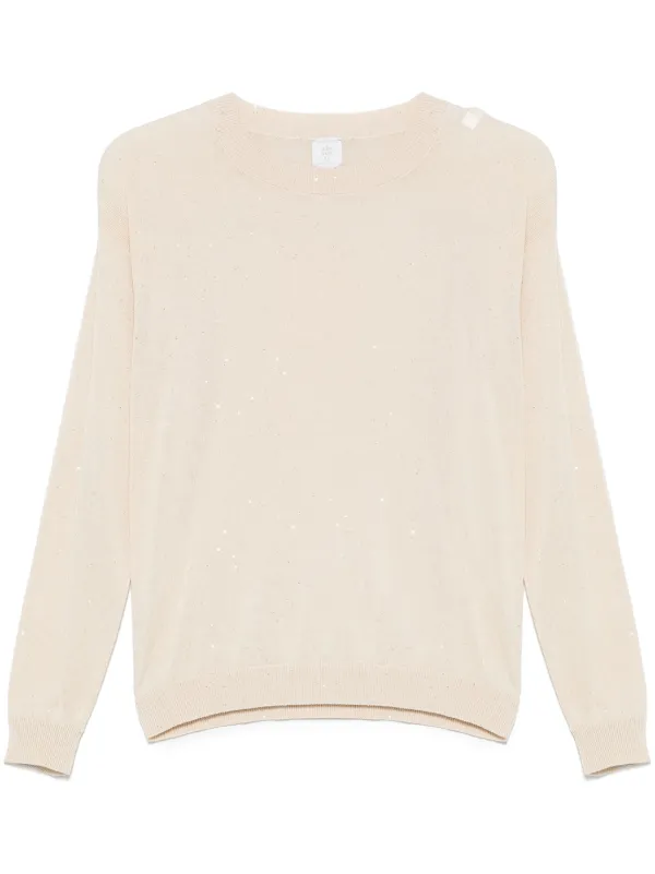 Eleventy Sequined Sweater in Neutrals