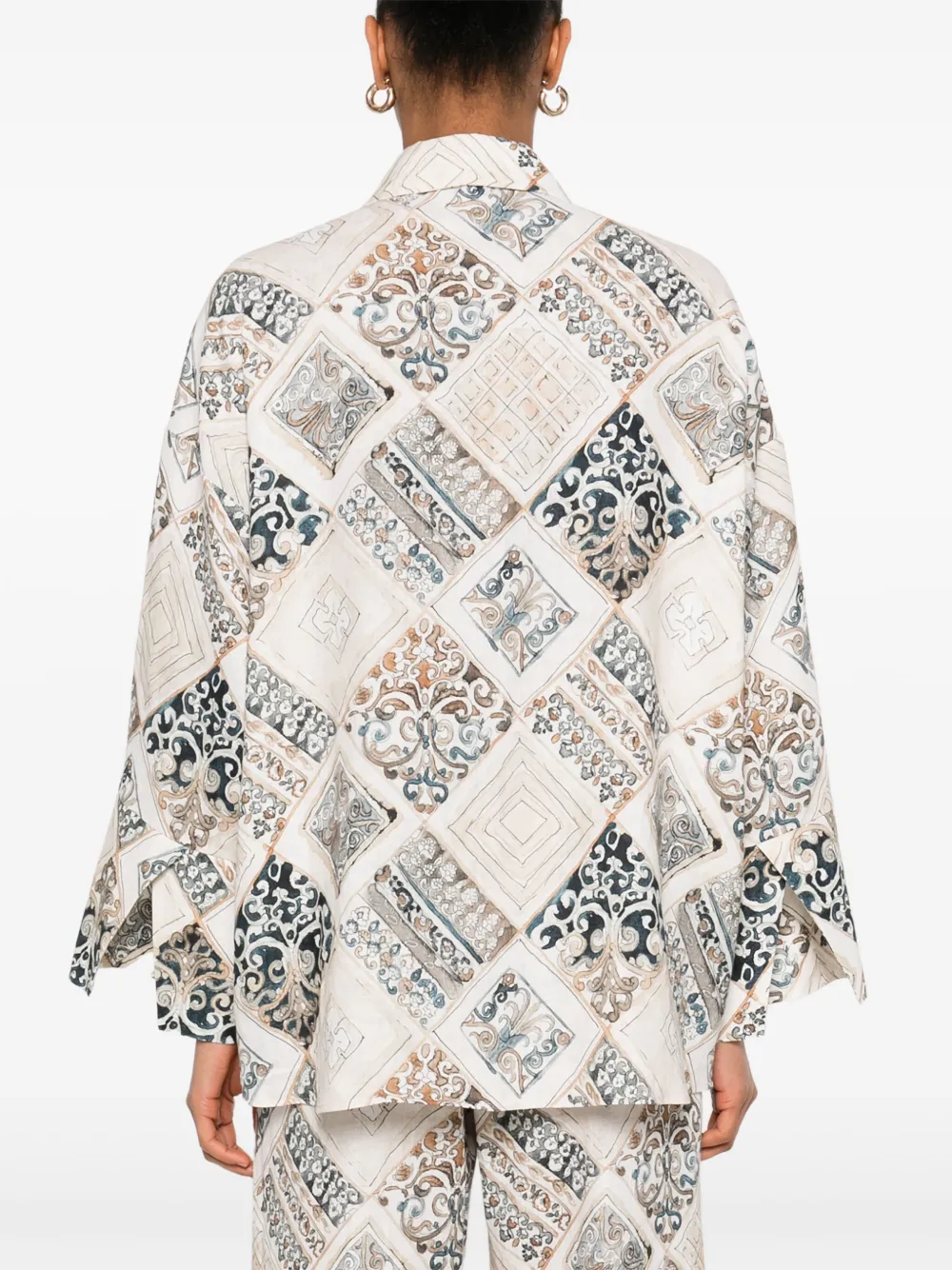Eleventy Linnen blouse Beige