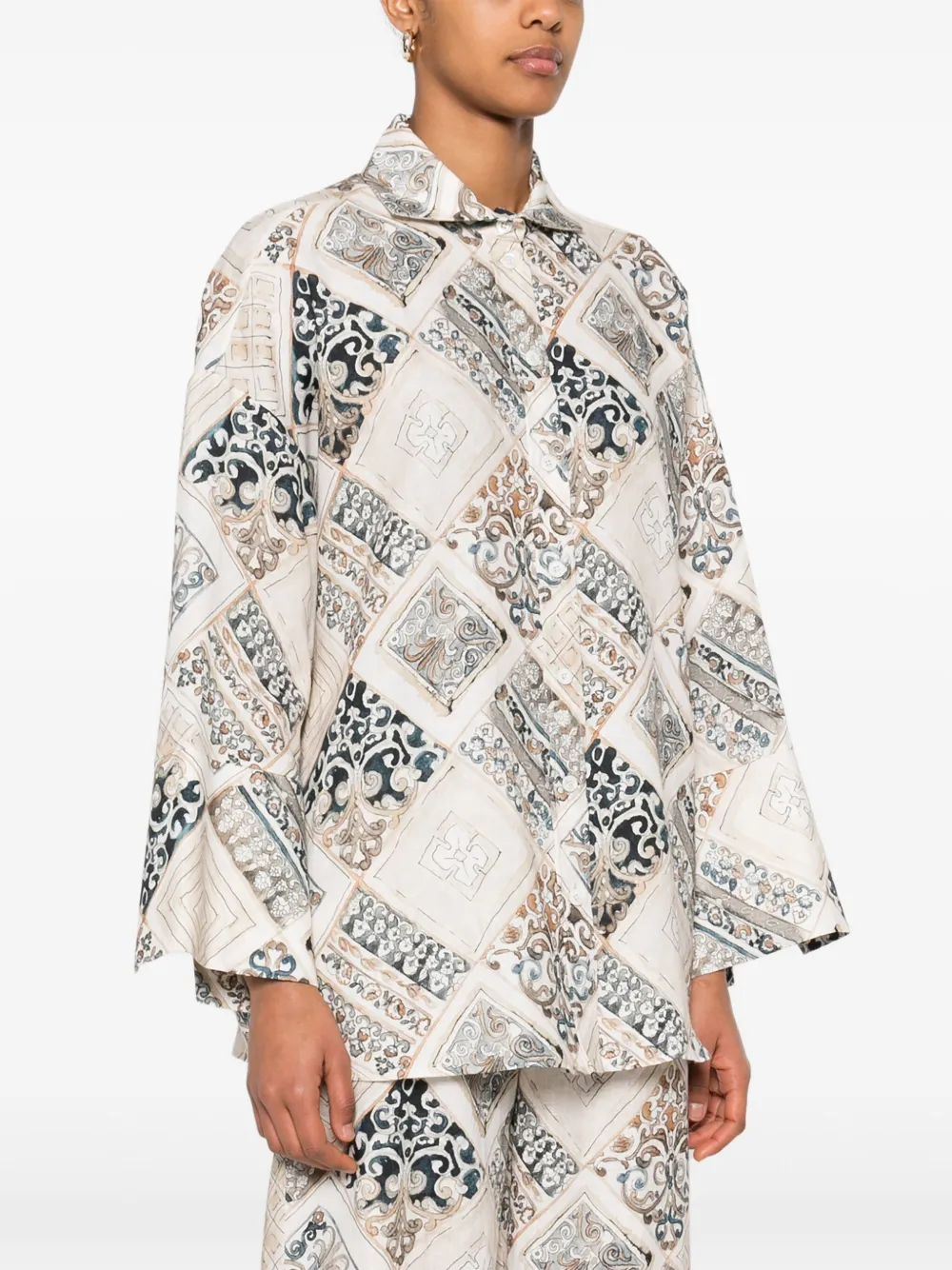 Eleventy Linnen blouse Beige