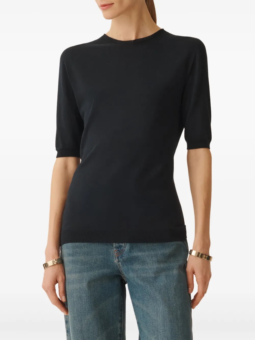 Fabiana Filippi T-shirt met ronde hals Zwart