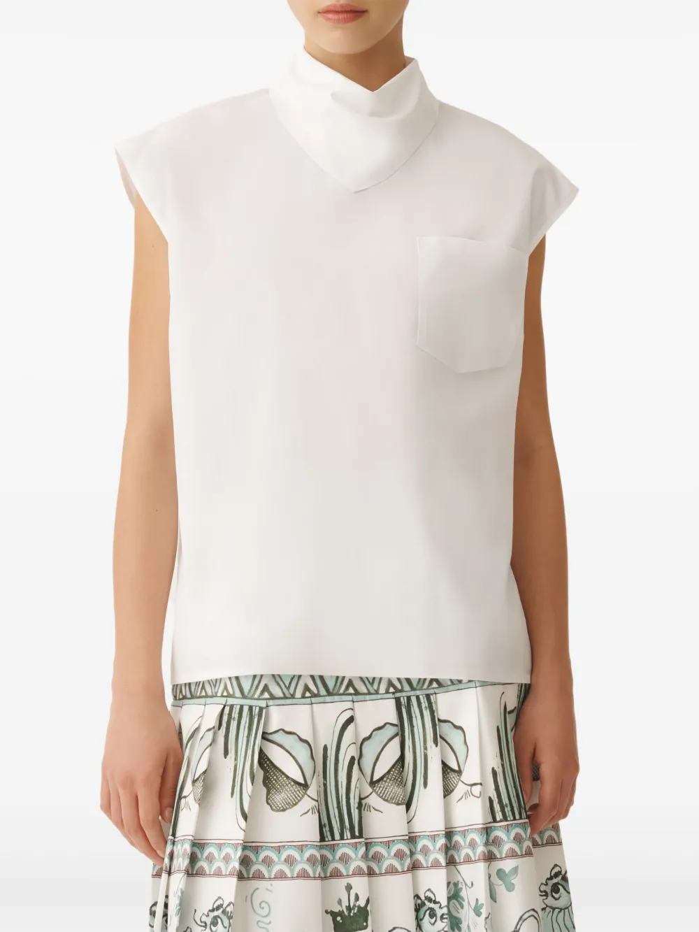 Fabiana Filippi Blouse met halternek Wit