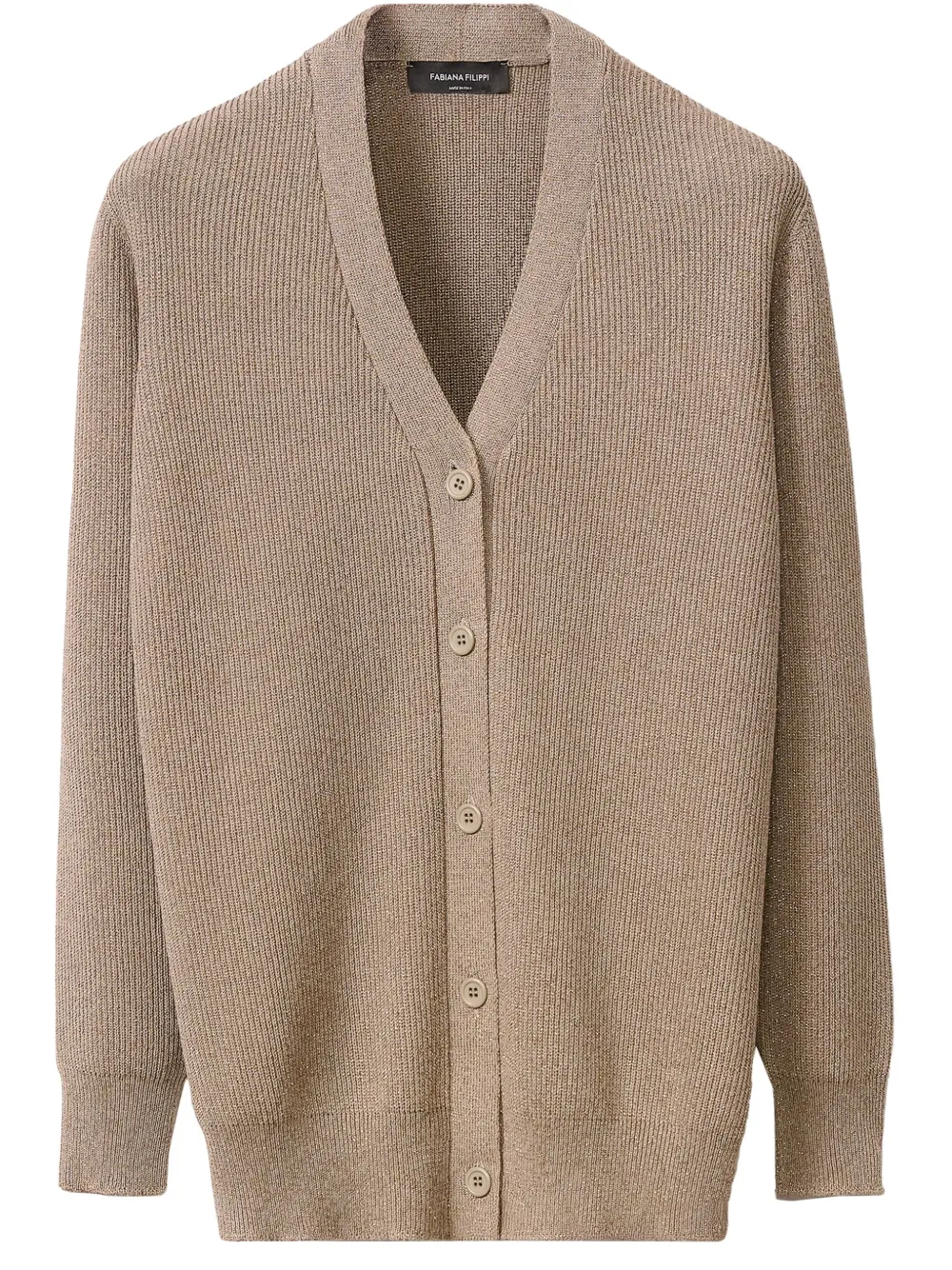 Fabiana Filippi Geribbeld vest Bruin