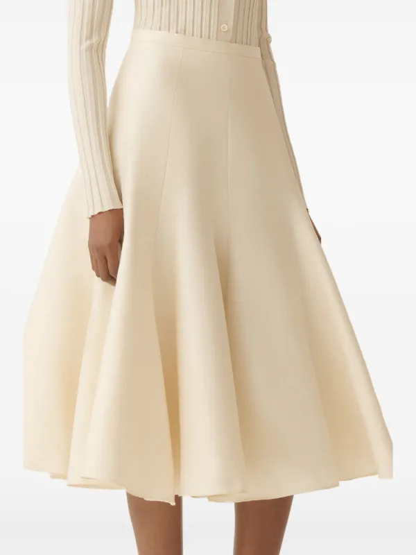 スカート FABIANA FILIPPI BEIGE COTTON MIDI SKIRT Women's Skirts: Satin, Wool & Tulle Skirts | Fabiana Filippi®