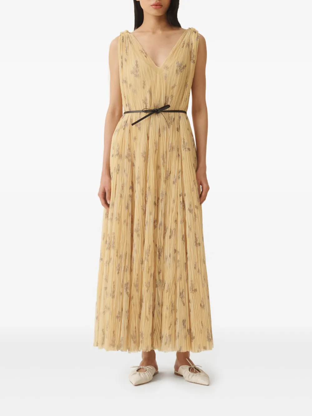 FABIANA FILIPPI TIE-FASTENING MIDI DRESS 